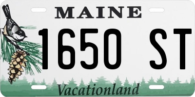ME license plate 1650ST