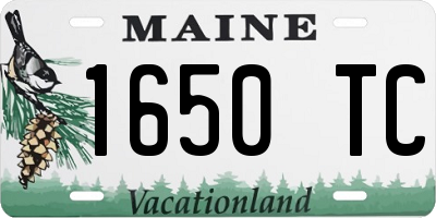 ME license plate 1650TC