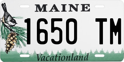 ME license plate 1650TM