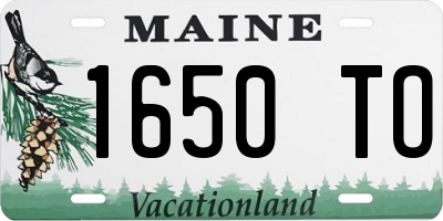 ME license plate 1650TO