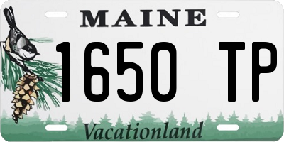 ME license plate 1650TP