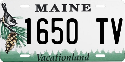 ME license plate 1650TV