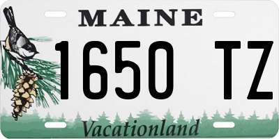 ME license plate 1650TZ