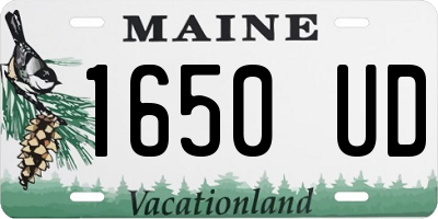 ME license plate 1650UD