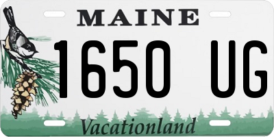 ME license plate 1650UG