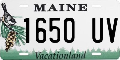 ME license plate 1650UV