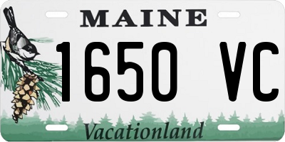 ME license plate 1650VC