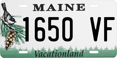 ME license plate 1650VF