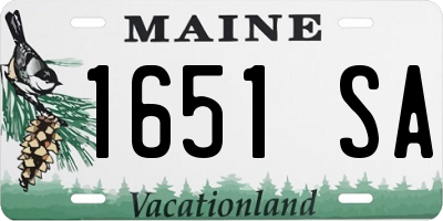 ME license plate 1651SA