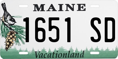 ME license plate 1651SD