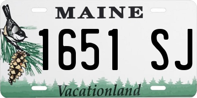 ME license plate 1651SJ