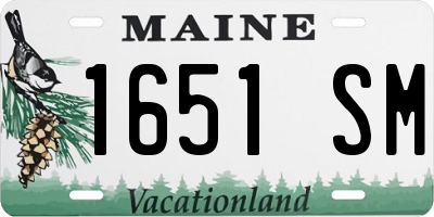 ME license plate 1651SM
