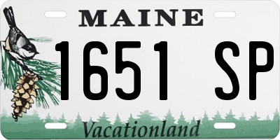 ME license plate 1651SP
