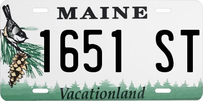 ME license plate 1651ST