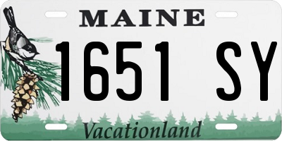 ME license plate 1651SY