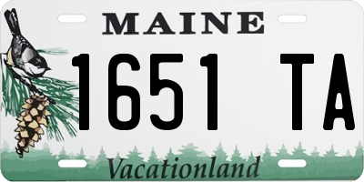 ME license plate 1651TA