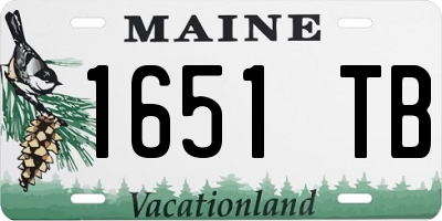 ME license plate 1651TB