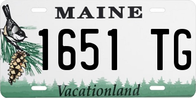 ME license plate 1651TG