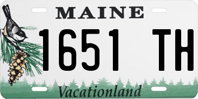 ME license plate 1651TH