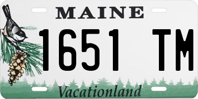 ME license plate 1651TM