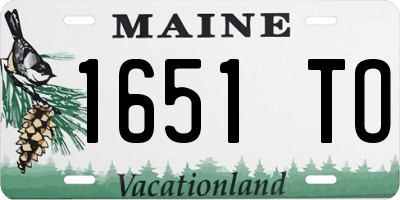 ME license plate 1651TO