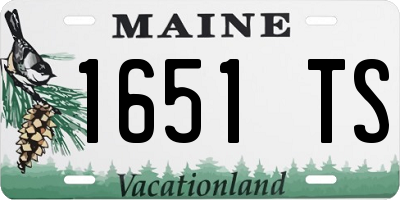 ME license plate 1651TS