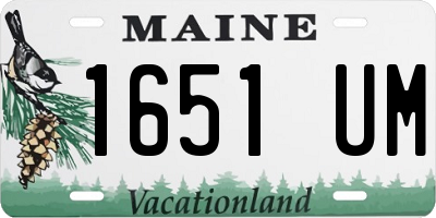 ME license plate 1651UM