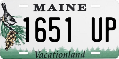 ME license plate 1651UP
