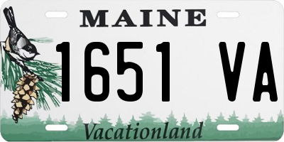 ME license plate 1651VA
