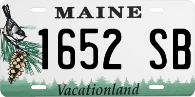 ME license plate 1652SB