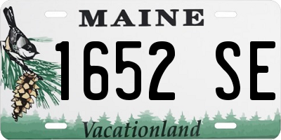 ME license plate 1652SE