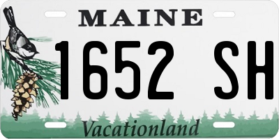 ME license plate 1652SH
