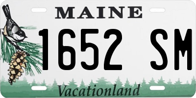 ME license plate 1652SM
