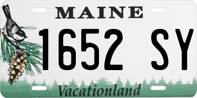 ME license plate 1652SY