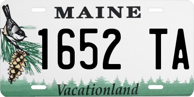 ME license plate 1652TA