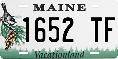 ME license plate 1652TF