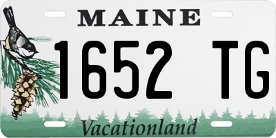 ME license plate 1652TG