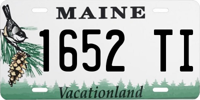 ME license plate 1652TI