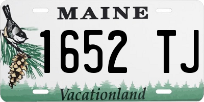 ME license plate 1652TJ