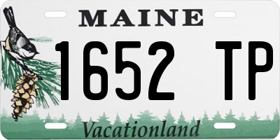 ME license plate 1652TP