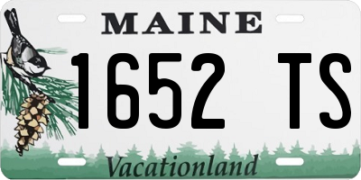 ME license plate 1652TS