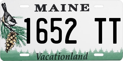 ME license plate 1652TT