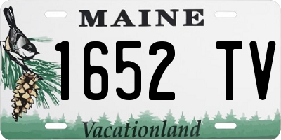 ME license plate 1652TV