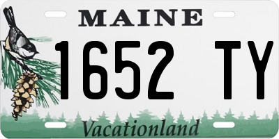 ME license plate 1652TY