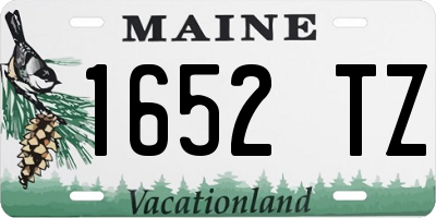 ME license plate 1652TZ