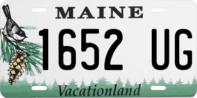 ME license plate 1652UG
