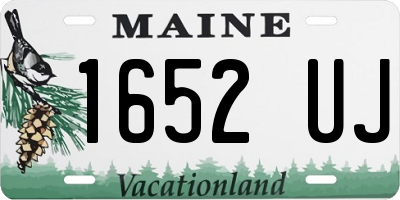 ME license plate 1652UJ