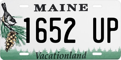 ME license plate 1652UP