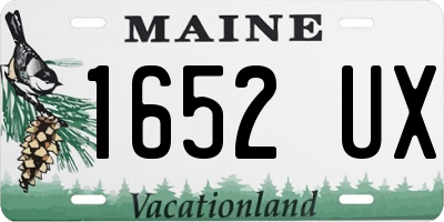ME license plate 1652UX
