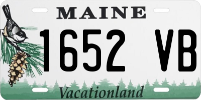 ME license plate 1652VB